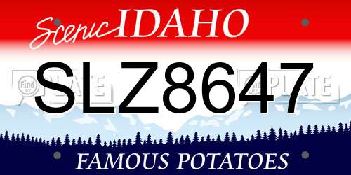 SLZ8647 Idaho License Plate