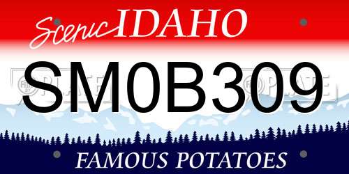 SM0B309 Idaho License Plate