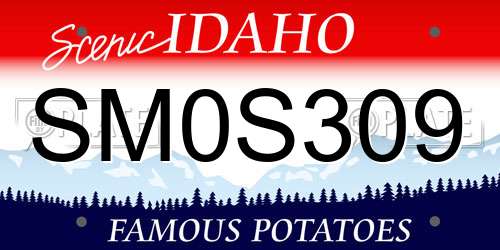 SM0S309 Idaho License Plate