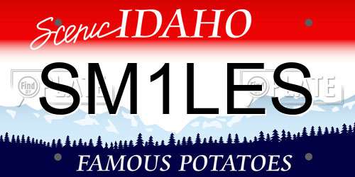 SM1LES Idaho License Plate
