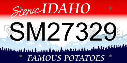 SM27329 Idaho License Plate