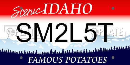 SM2L5T Idaho License Plate