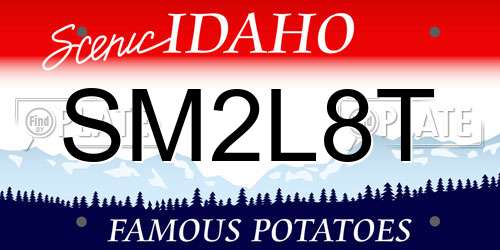 SM2L8T Idaho License Plate
