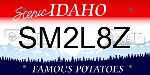SM2L8Z Idaho License Plate