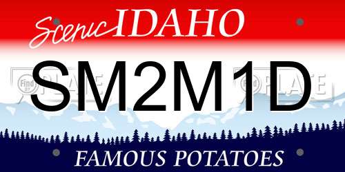 SM2M1D Idaho License Plate