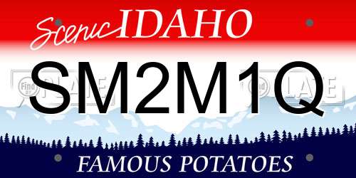 SM2M1Q Idaho License Plate