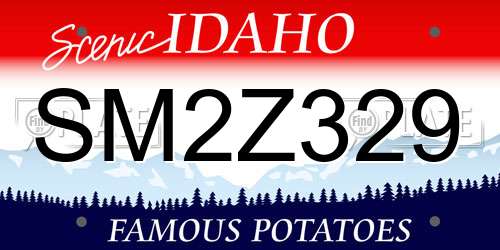 SM2Z329 Idaho License Plate