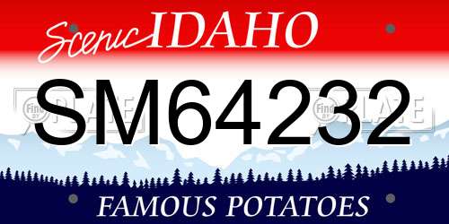 SM64232 Idaho License Plate