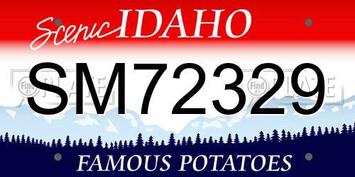 SM72329 Idaho License Plate