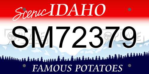 SM72379 Idaho License Plate