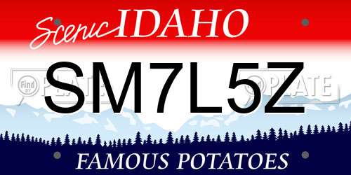SM7L5Z Idaho License Plate