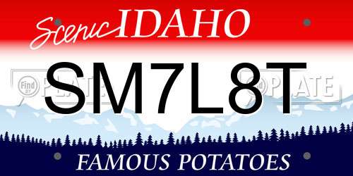 SM7L8T Idaho License Plate