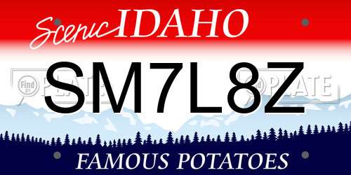 SM7L8Z Idaho License Plate