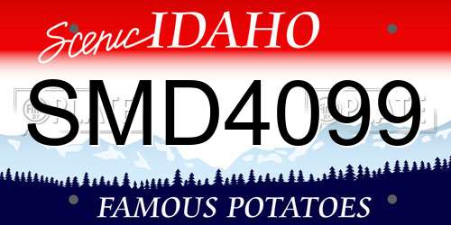 SMD4099 Idaho License Plate