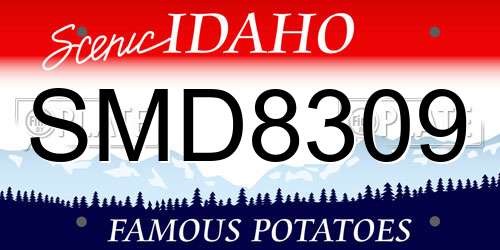 SMD8309 Idaho License Plate