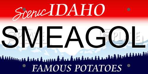 SMEAGOL Idaho License Plate