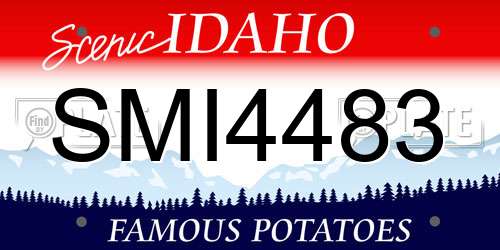 SMI4483 Idaho License Plate