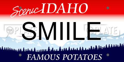 SMIILE Idaho License Plate