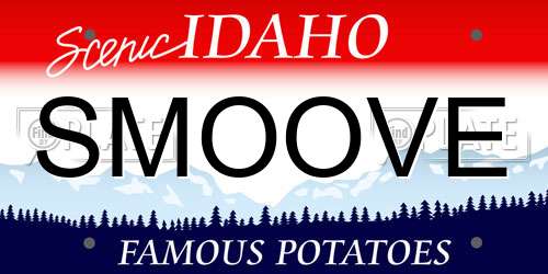 SMOOVE Idaho License Plate