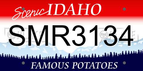 SMR3134 Idaho License Plate