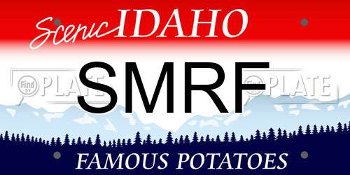 SMRF Idaho License Plate