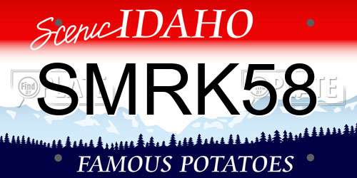 SMRK58 Idaho License Plate