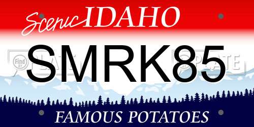 SMRK85 Idaho License Plate