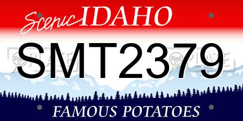 SMT2379 Idaho License Plate