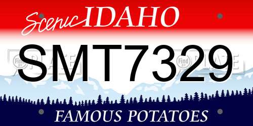 SMT7329 Idaho License Plate
