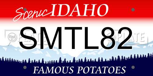 SMTL82 Idaho License Plate