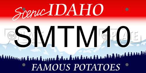SMTM10 Idaho License Plate