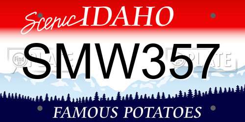 SMW357 Idaho License Plate