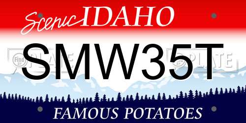 SMW35T Idaho License Plate