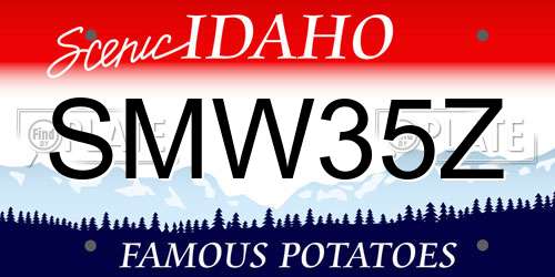 SMW35Z Idaho License Plate