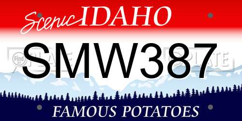 SMW387 Idaho License Plate