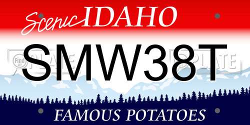 SMW38T Idaho License Plate