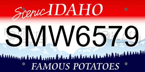 SMW6579 Idaho License Plate
