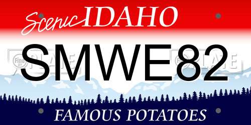 SMWE82 Idaho License Plate