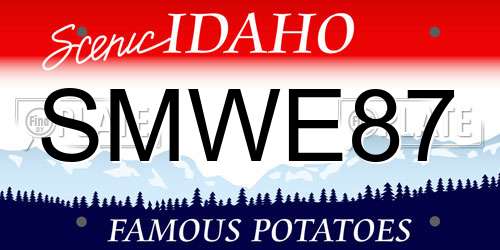 SMWE87 Idaho License Plate