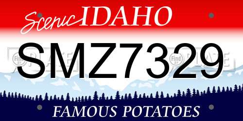 SMZ7329 Idaho License Plate