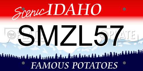 SMZL57 Idaho License Plate
