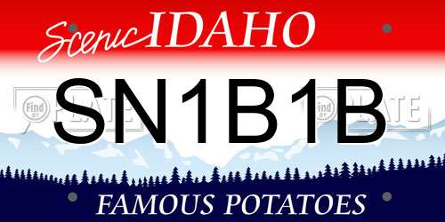 SN1B1B Idaho License Plate