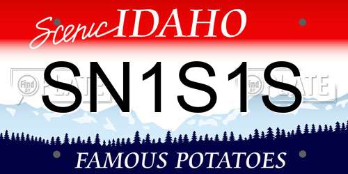 SN1S1S Idaho License Plate