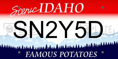SN2Y5D Idaho License Plate
