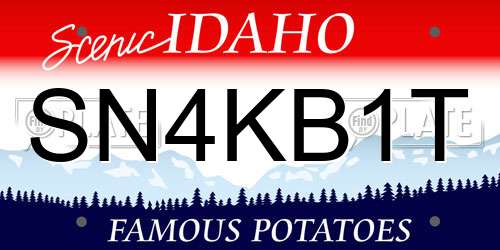 SN4KB1T Idaho License Plate