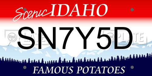 SN7Y5D Idaho License Plate