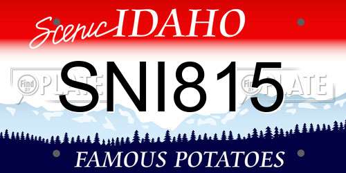 SNI815 Idaho License Plate