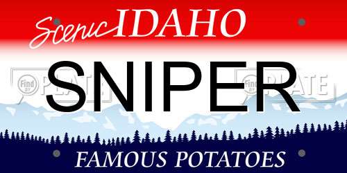 SNIPER Idaho License Plate