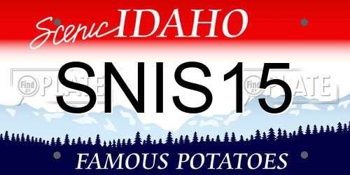 SNIS15 Idaho License Plate
