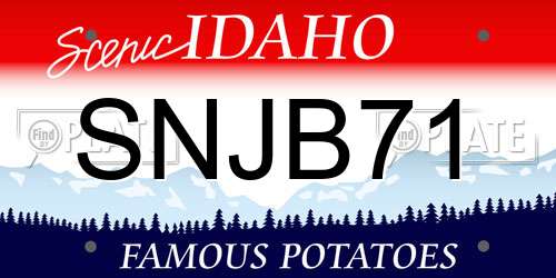 SNJB71 Idaho License Plate